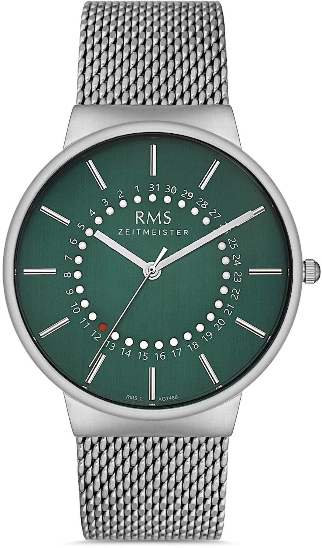 Romanson RMS.1.AG1486.02 Takvimli 42 mm Çelik Kordon Analog Kol Saati