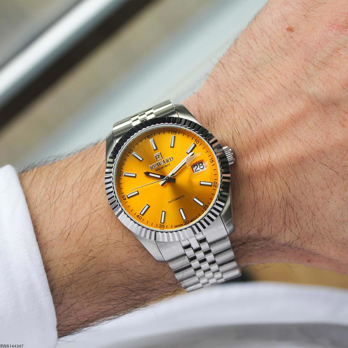 Reward RWA144347 Takvimli 41 mm Çelik Kordon Analog Erkek Kol Saati