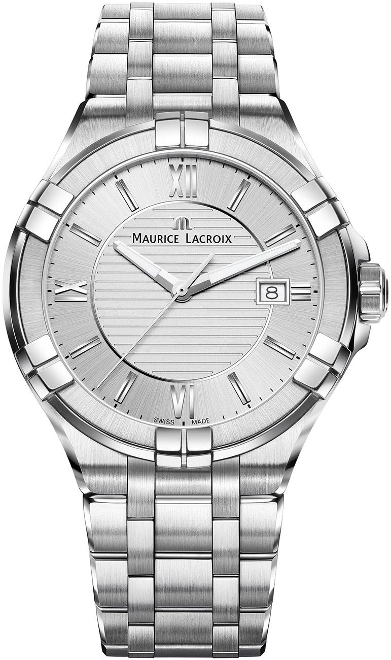 Maurice Lacroix AI1008-SS002-130-1 Takvimli 41 mm Çelik Kordon Analog Kol Saati