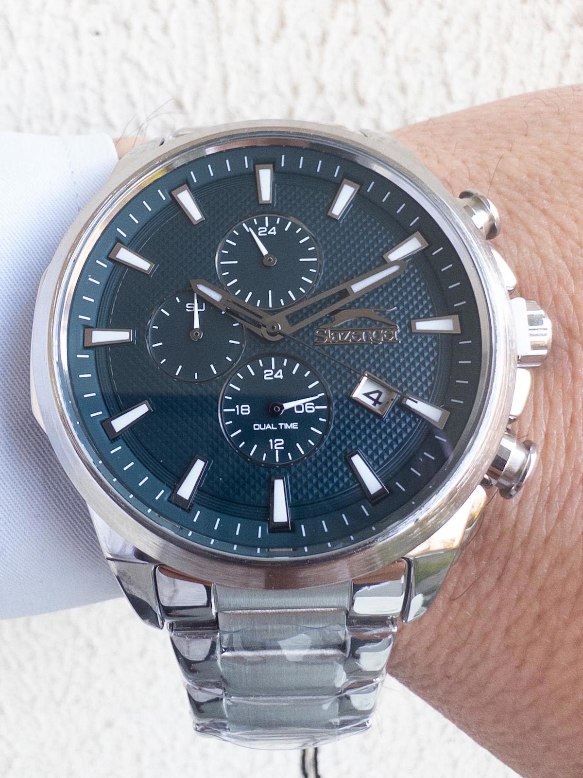 Slazenger SLR.LMG.2104.2.01 Takvimli 41-45 mm Çelik Kordon Analog Erkek Kol Saati