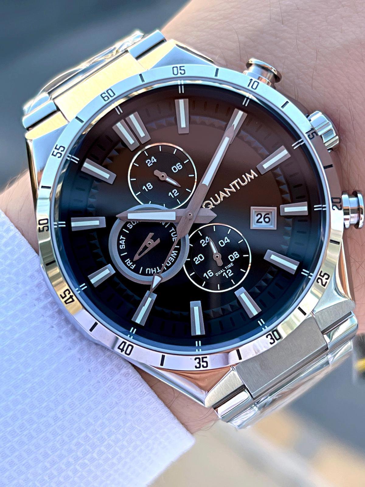 Quantum EPWG936.050 Takvimli 45 mm Çelik Kordon Analog Erkek Kol Saati