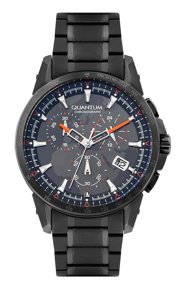 Quantum TTG859.650 45 mm Siyah Titanyum Kordon Analog Erkek Kol Saati