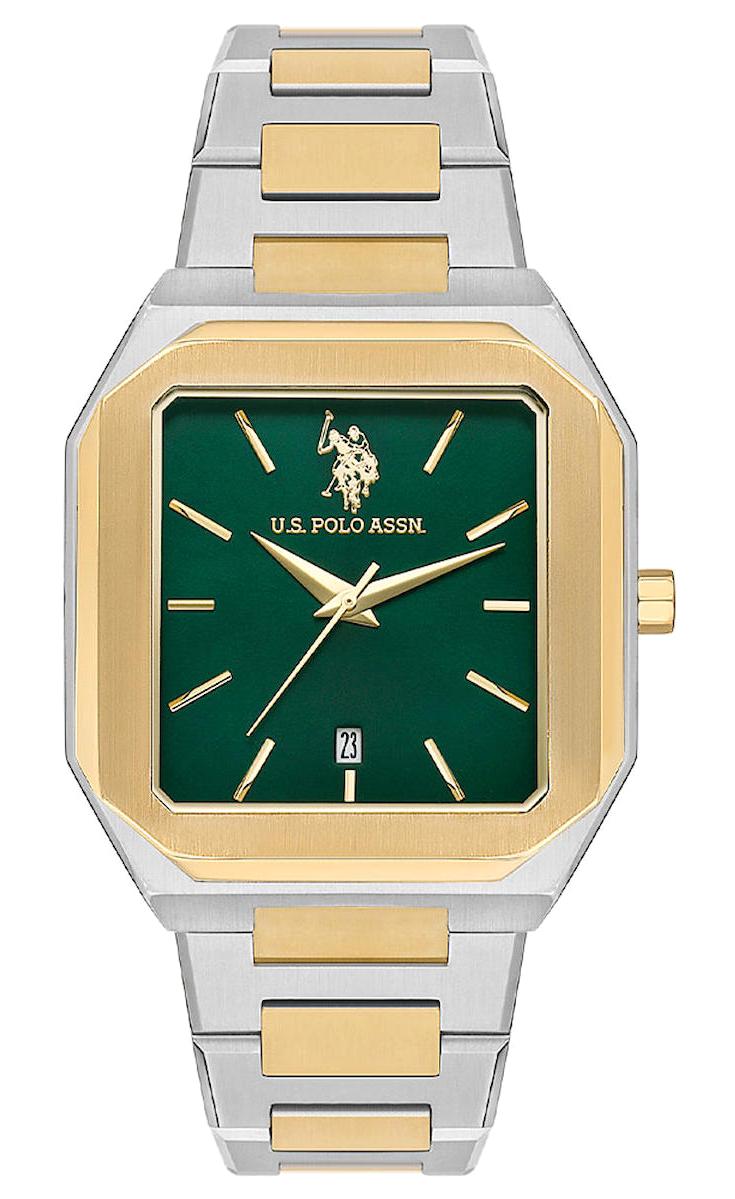 U.S. Polo Assn USPA1082-04 Takvimli 44 mm Altın-Çelik Kordon Analog Erkek Kol Saati
