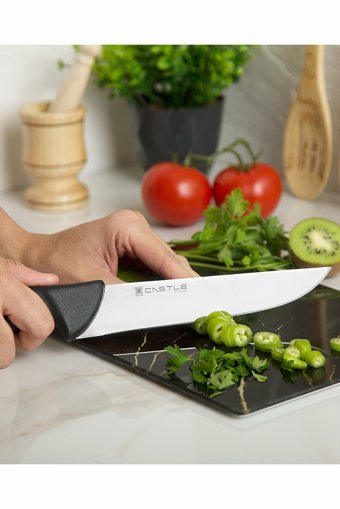 CASTLE KITCHEN Incisive Serisi 5 Parça Mutfak Bıçak Seti Et Ekmek Sebze Meyve Bıçak