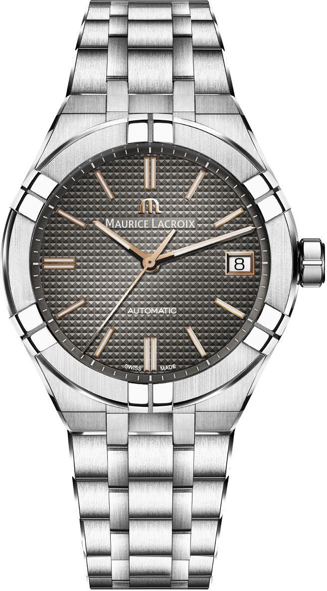 Maurice Lacroix AI6007-SS002-331-1 Takvimli 39 mm Çelik Kordon Analog Kol Saati