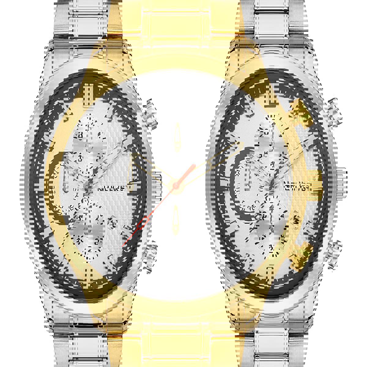 Northwest NW-2116-E Takvimli 41 mm Altın Çelik Kordon Analog Kol Saati