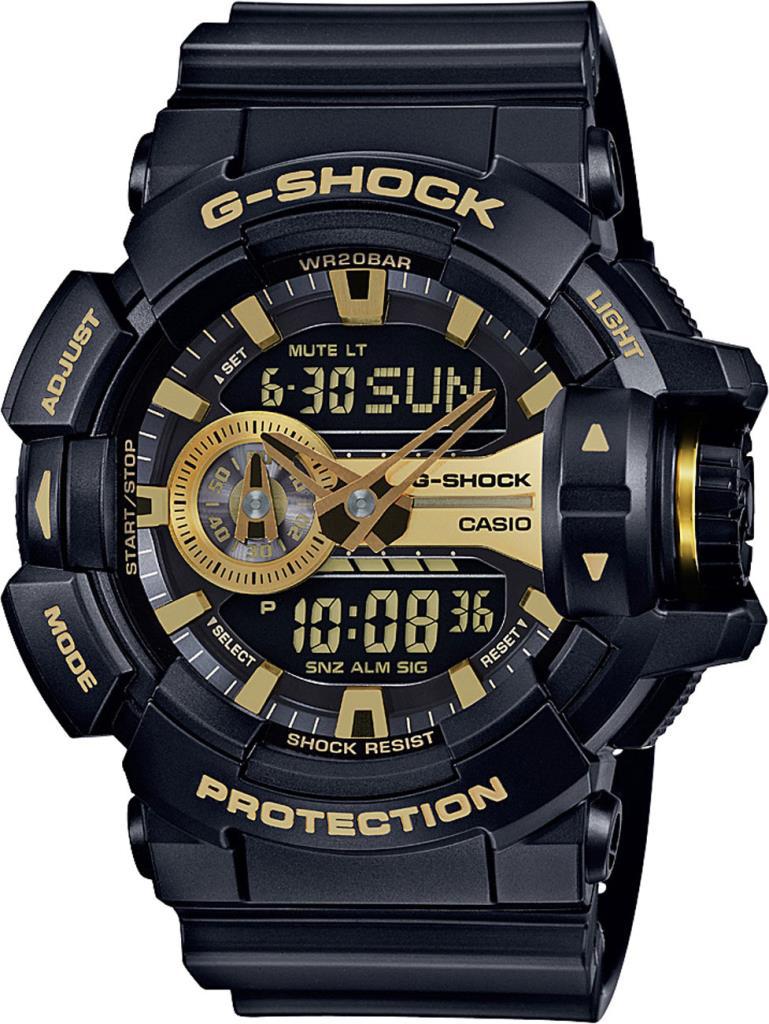 Casio GA-400GB-1A9DR Takvimli 52 mm Siyah Çelik Kordon Analog Kol Saati