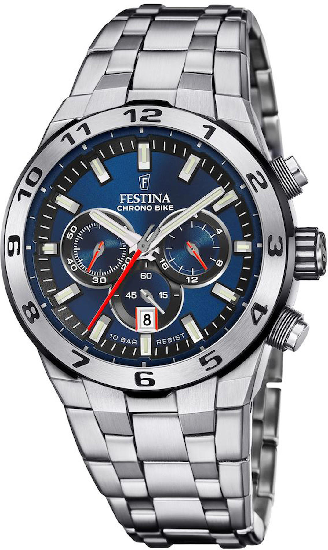 Festina F20670-1 Takvimli 41 mm Çelik Kordon Analog Kol Saati
