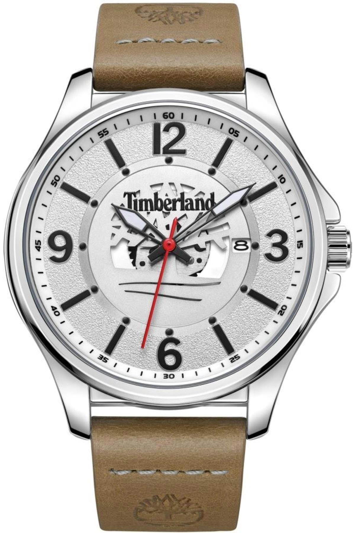Timberland TDWGB2183301 Takvimli 44 mm Kahverengi Deri Kordon Analog Erkek Kol Saati