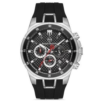Sergio Tacchini ST.1.10169.1 Takvimli 44 mm Siyah Silikon Kordon Analog Erkek Kol Saati