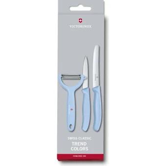 ​​​Victorinox 6.7116.33L22 Swiss Classic Trend Colors Soyacak ve Soyma Bıçak Seti - Mavi