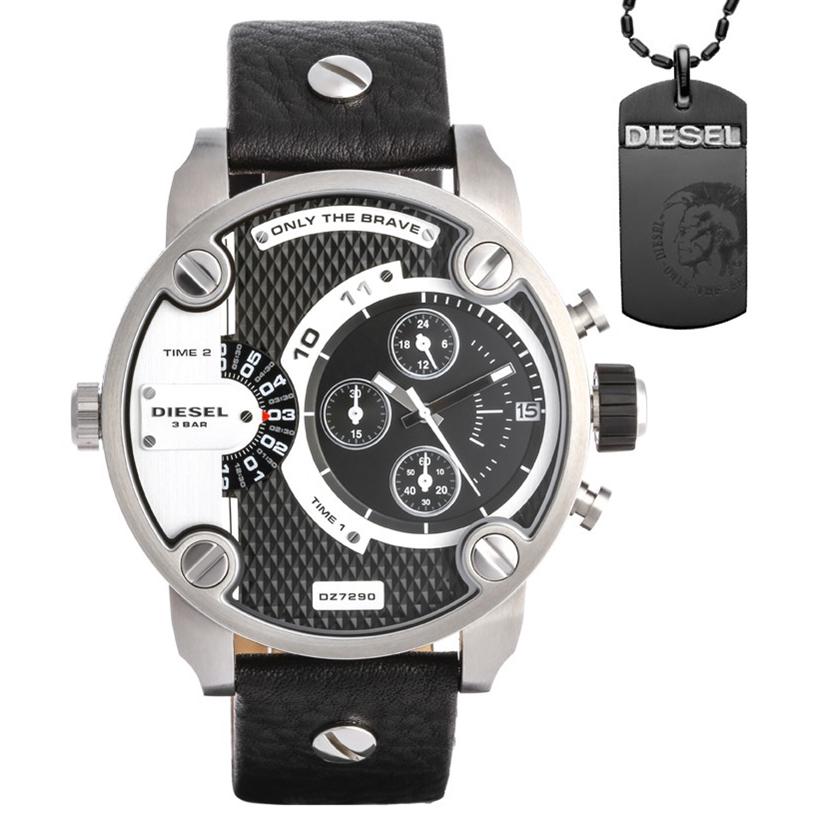 Diesel DZ7290 Takvimli 42 mm Siyah Deri Kordon Analog Kol Saati