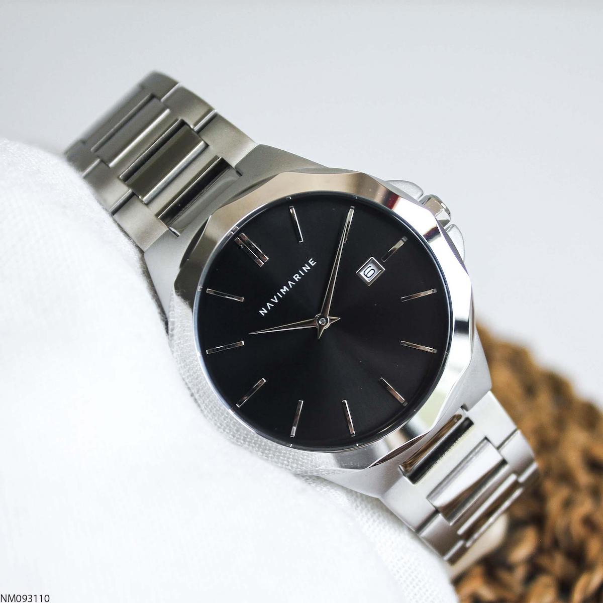 Navimarine NM093110 Takvimli 41 mm Çelik Kordon Analog Erkek Kol Saati