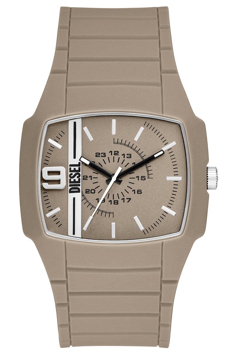Diesel DZ2167 Takvimli 42 mm Krem Silikon Kordon Analog Erkek Kol Saati