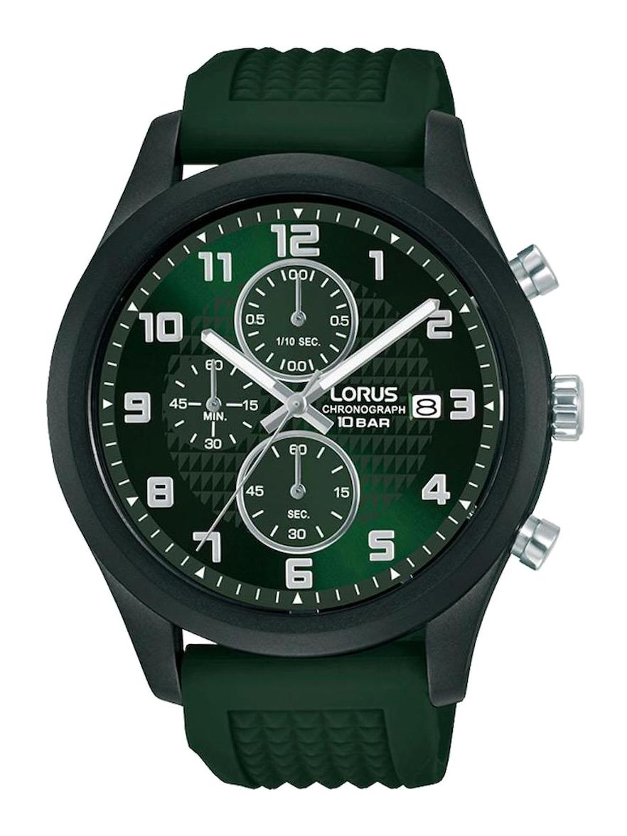 Lorus RM387GX9 Takvimli 44 mm Yeşil Silikon Kordon Analog Erkek Kol Saati