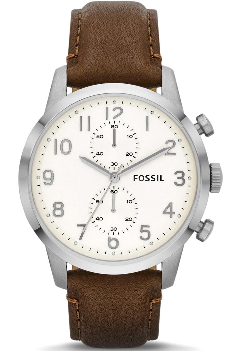 Fossil FS4872 44 mm Kahverengi Deri Kordon Analog Kol Saati