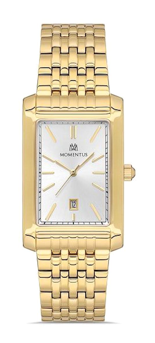 Momentus CM370G-02SG Takvimli 39 mm Altın Çelik Kordon Analog Erkek Kol Saati