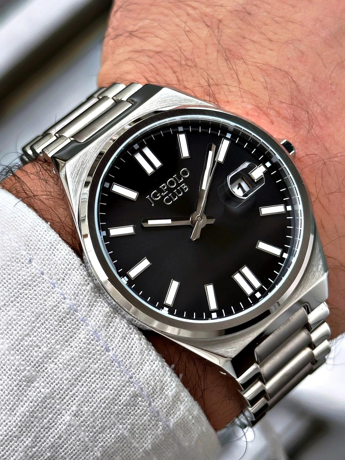 Jg. Polo Club JPC11233593M01 Takvimli 43 mm Çelik Kordon Analog Erkek Kol Saati