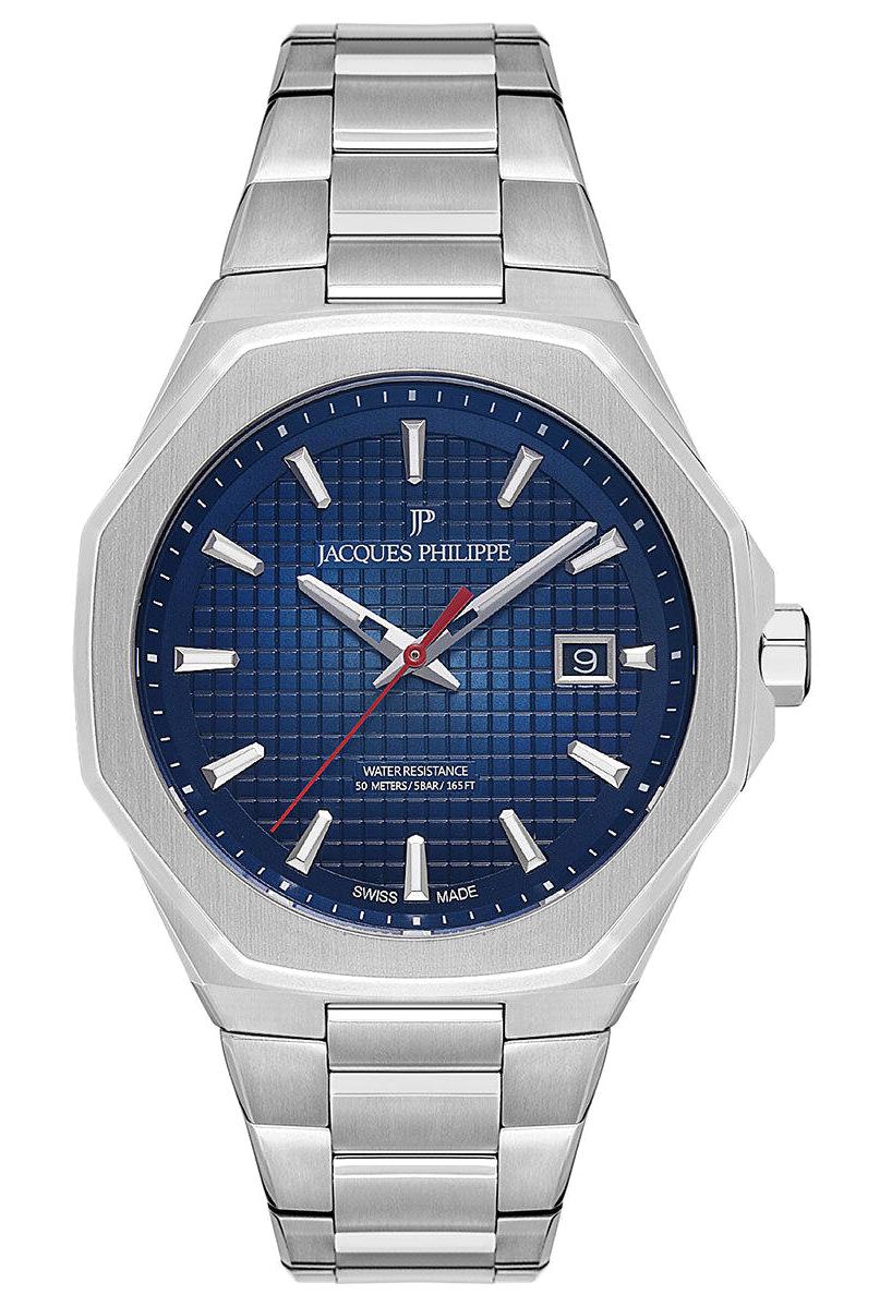 Jacques Philippe JPQGS381336 Takvimli 42 mm Çelik Kordon Analog Erkek Kol Saati