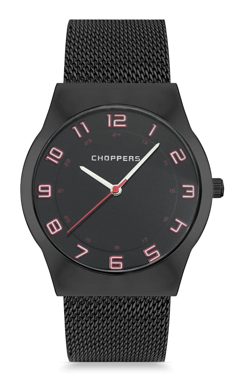 Choppers HEG27016D Siyah Metal Kordon Analog Erkek Kol Saati