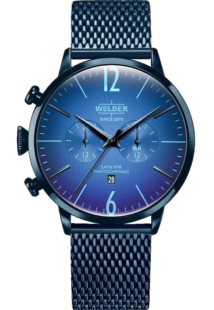 Welder Watch WWRC414 Pusulalı Takvimli 45 mm Lacivert Çelik Kordon Analog Erkek Kol Saati