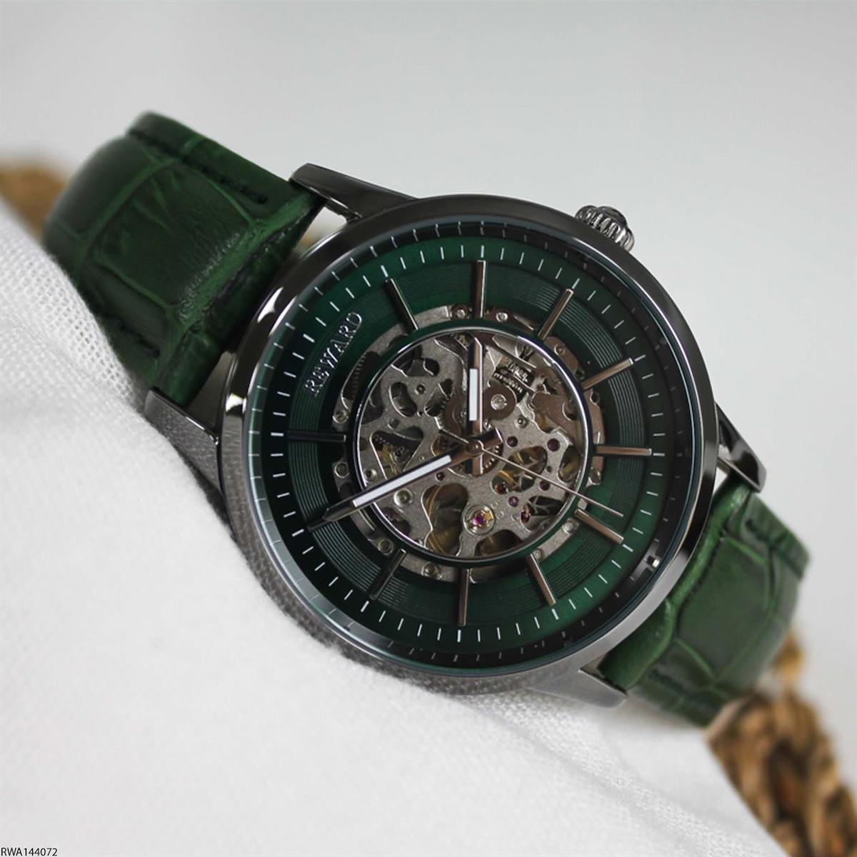 Reward RWA144072 45 mm Yeşil Deri Kordon Analog Erkek Kol Saati