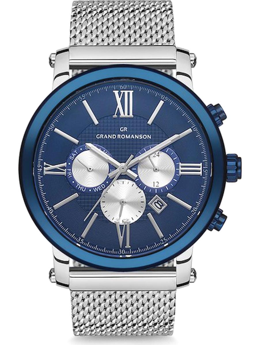 Romanson GR.1.AG1154.04 Takvimli 44 mm Metal Kordon Analog Erkek Kol Saati
