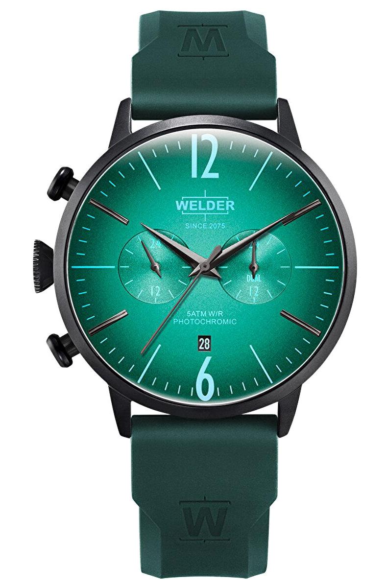 Welder Watch WWRC517 Pusulalı Takvimli 45 mm Yeşil Silikon Kordon Analog Erkek Kol Saati
