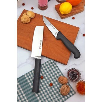 Castle Kitchen Mutfak Bıçak Seti 2 Parça Nakiri Şef Bıçağı Et Ekmek Sebze Meyve Doğrama No :1 - 2 Adet