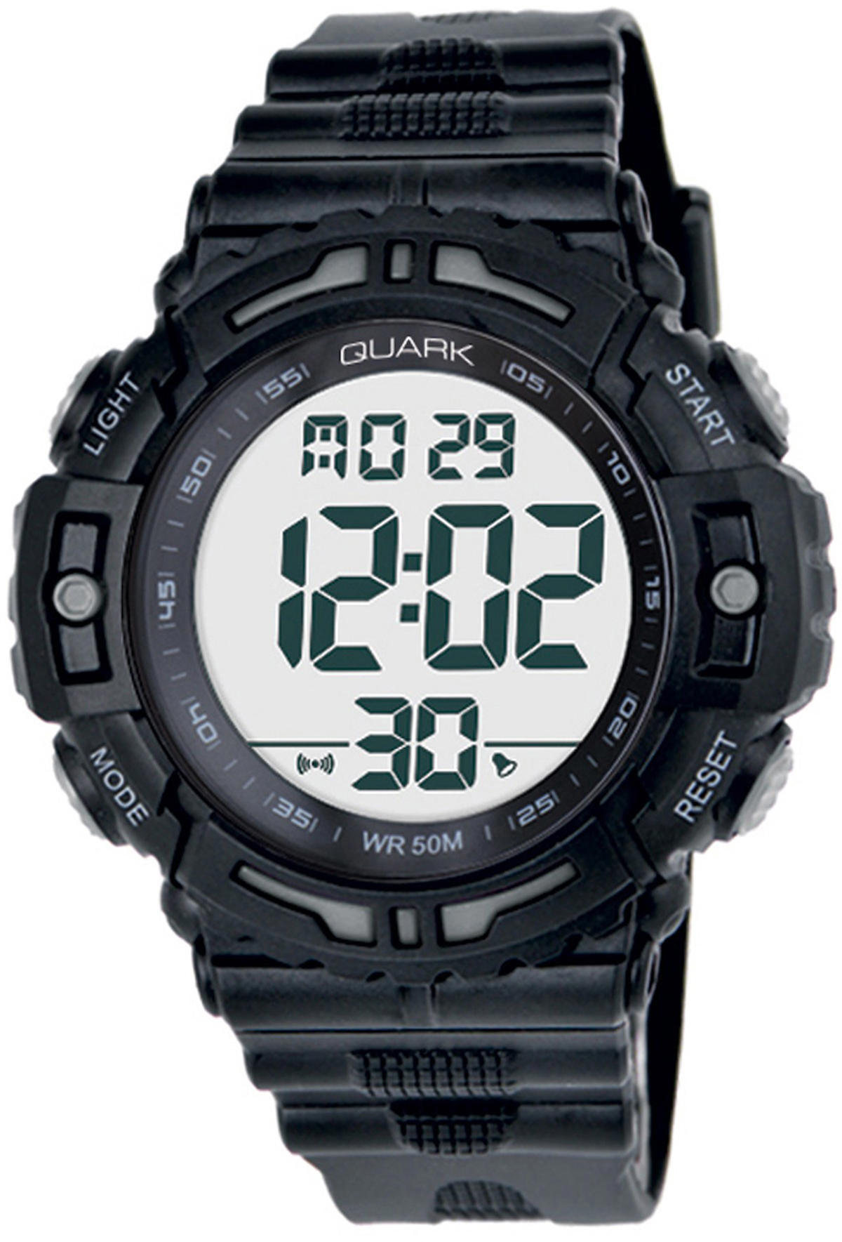 Quark QU-339GC-7 Takvimli 41 mm Siyah Silikon Kordon Analog Kol Saati