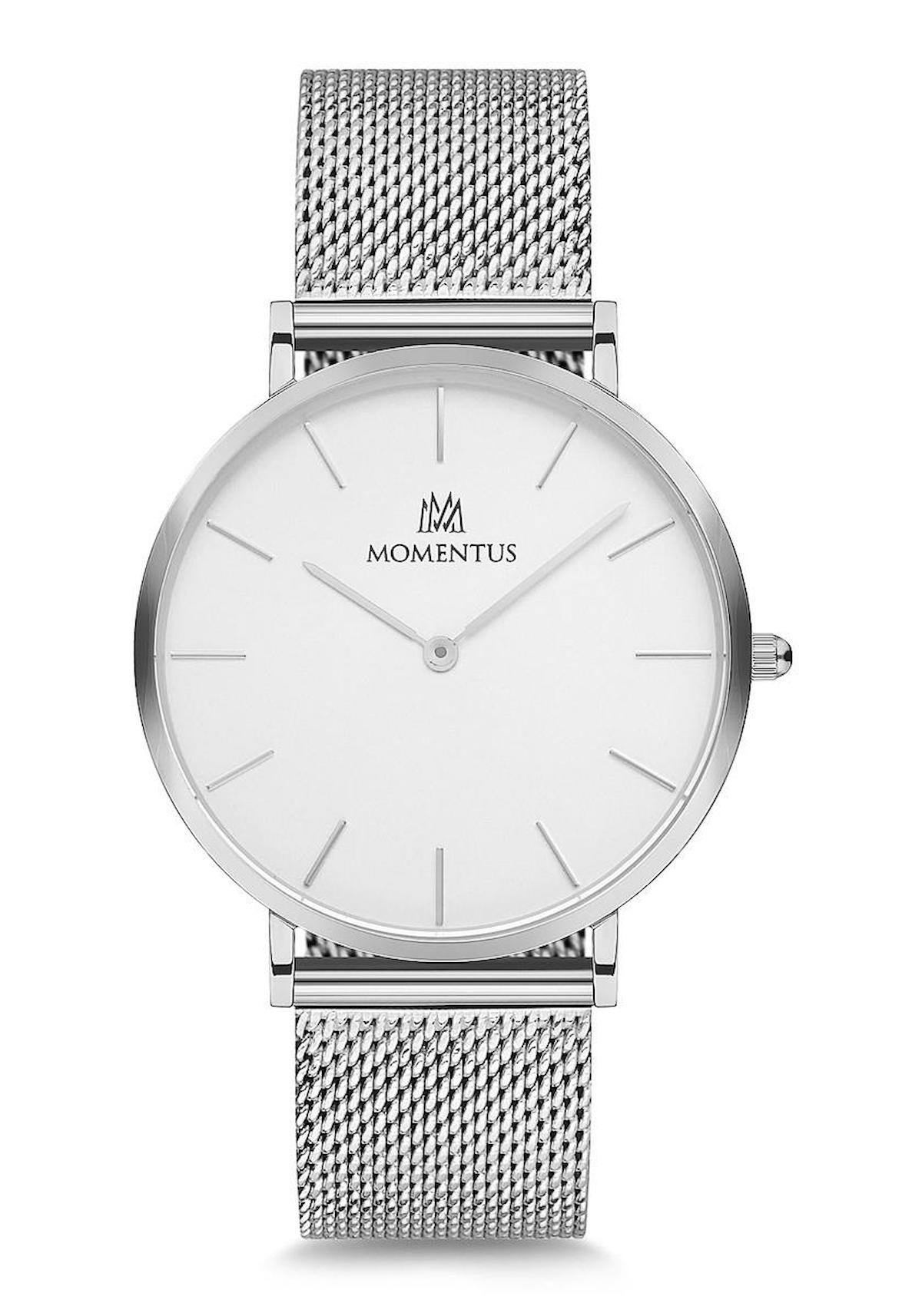 Momentus KC354S-02SS Takvimli 44 mm Çelik Kordon Analog Erkek Kol Saati