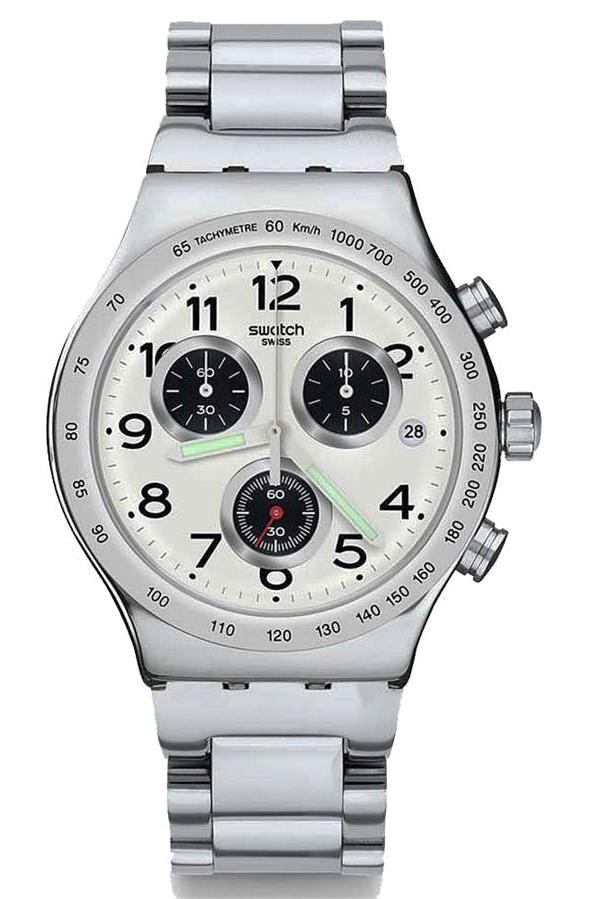 Swatch YVS432GCD Takvimli 42 mm Çelik Kordon Analog Erkek Kol Saati