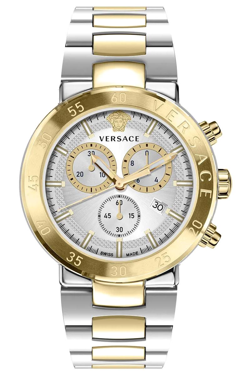 Versace VRSCVEPY00620 Takvimli 43 mm Altın-Çelik Kordon Analog Erkek Kol Saati
