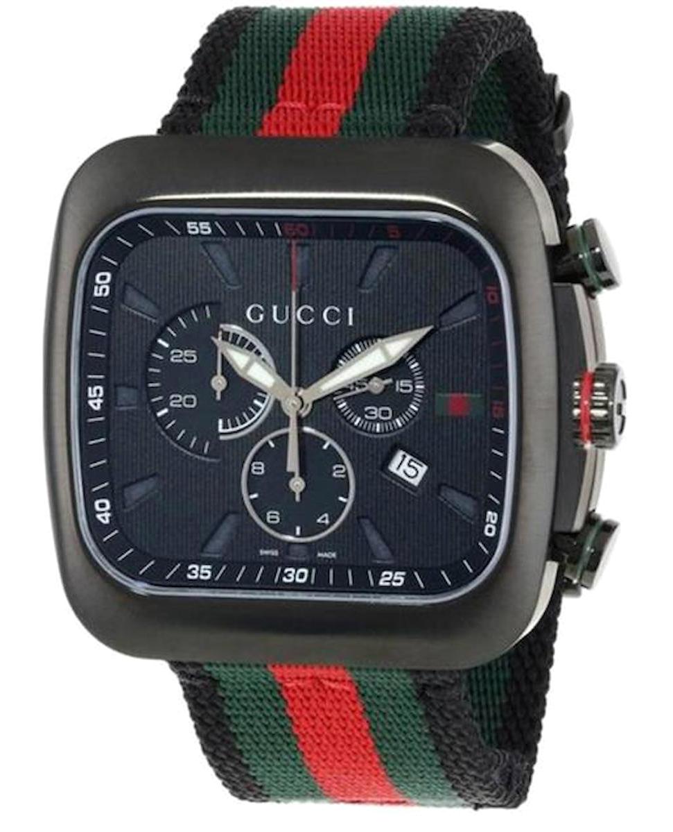 Gucci YA131202 Takvimli 44 mm Çok Renkli Kumaş Kordon Analog Erkek Kol Saati