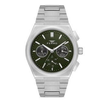 Ferro FM31452A-A6 Takvimli 43 mm Çelik Kordon Analog Erkek Kol Saati