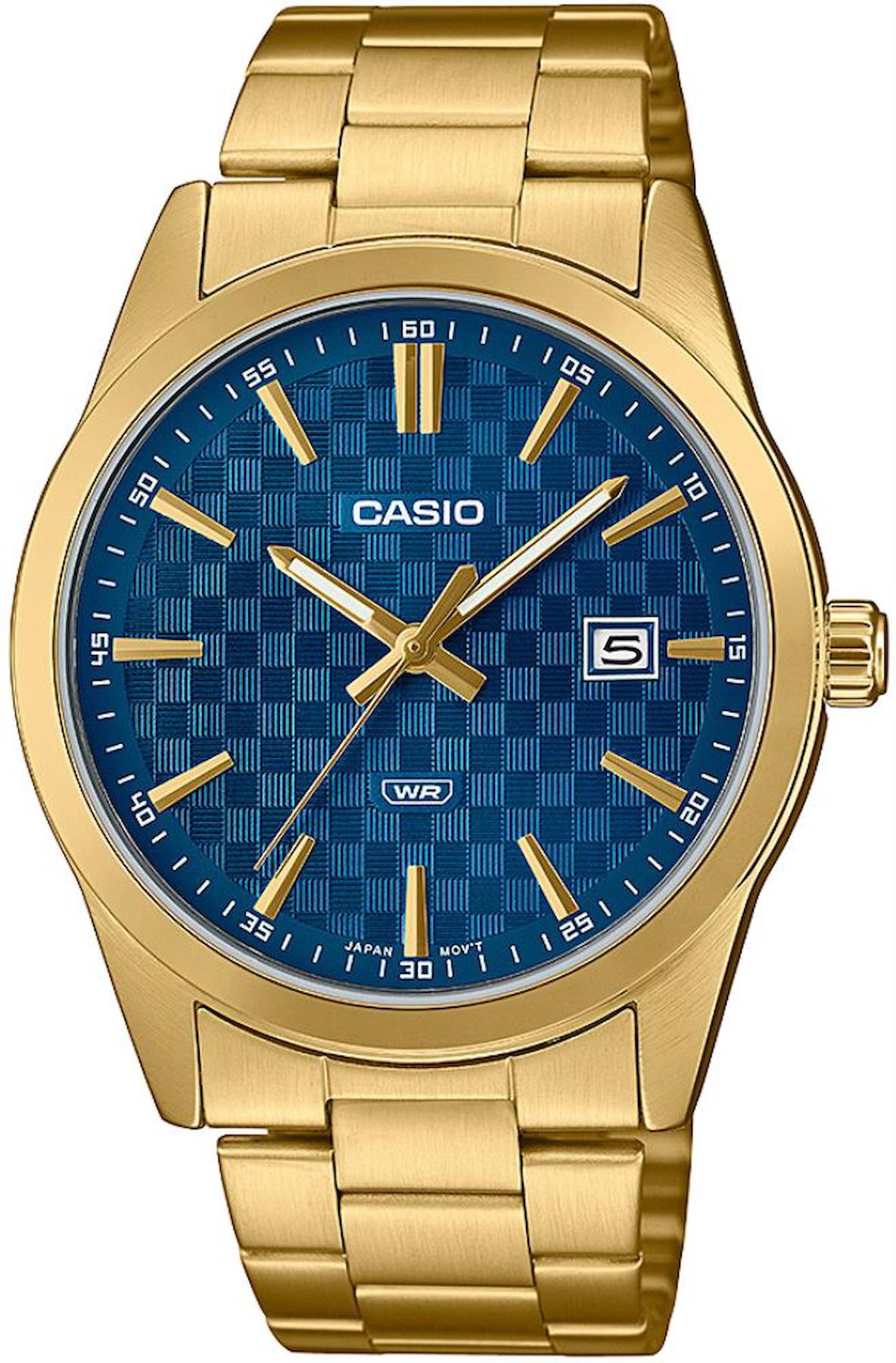 Casio MTP-VD03G-2AUDF Takvimli 41 mm Altın Çelik Kordon Analog Erkek Kol Saati