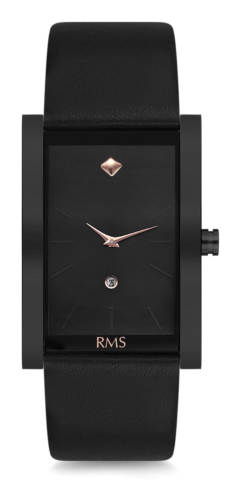 Romanson RMS.1.AG1116.06 Takvimli 32 mm Siyah Deri Kordon Analog Erkek Kol Saati