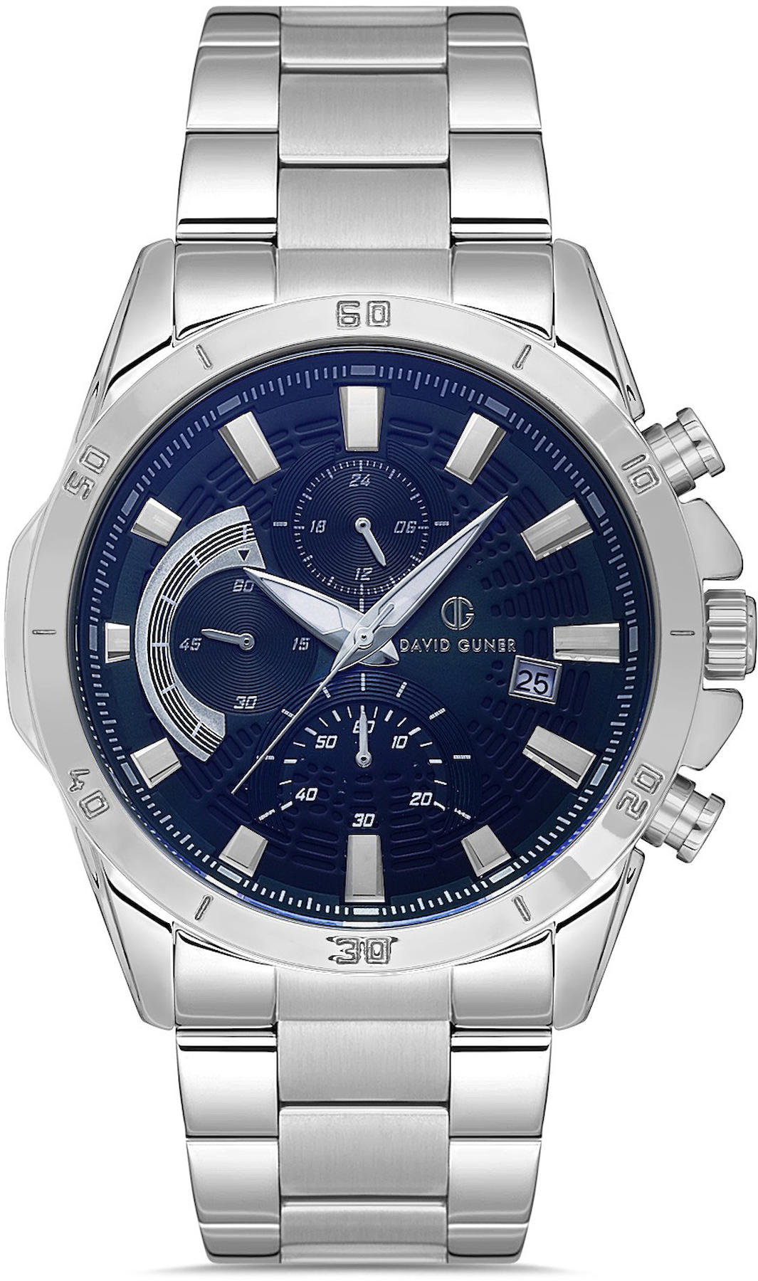 David Guner DG-8667GA-A3 Takvimli 42 mm Metal Kordon Analog Kol Saati
