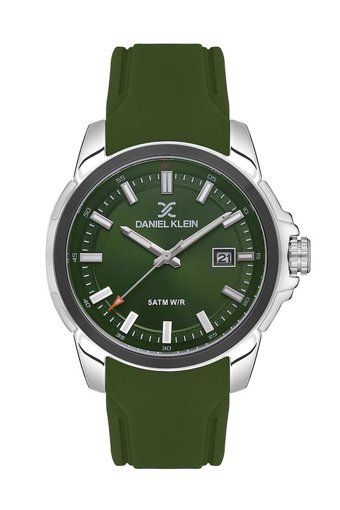 Daniel Klein DK103-DK.1.13553-3 Takvimli 44 mm Yeşil Silikon Kordon Analog Erkek Kol Saati