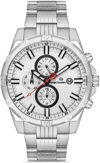 Sergio Tacchini ST.1.10155.1 Takvimli 44 mm Çelik Kordon Analog Kol Saati