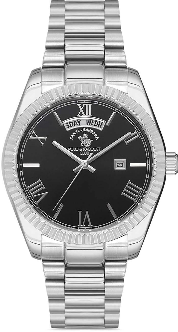 Santa Barbara Polo & Racquet Club SB.1.10276.2 Takvimli 42 mm Çelik Kordon Analog Kol Saati