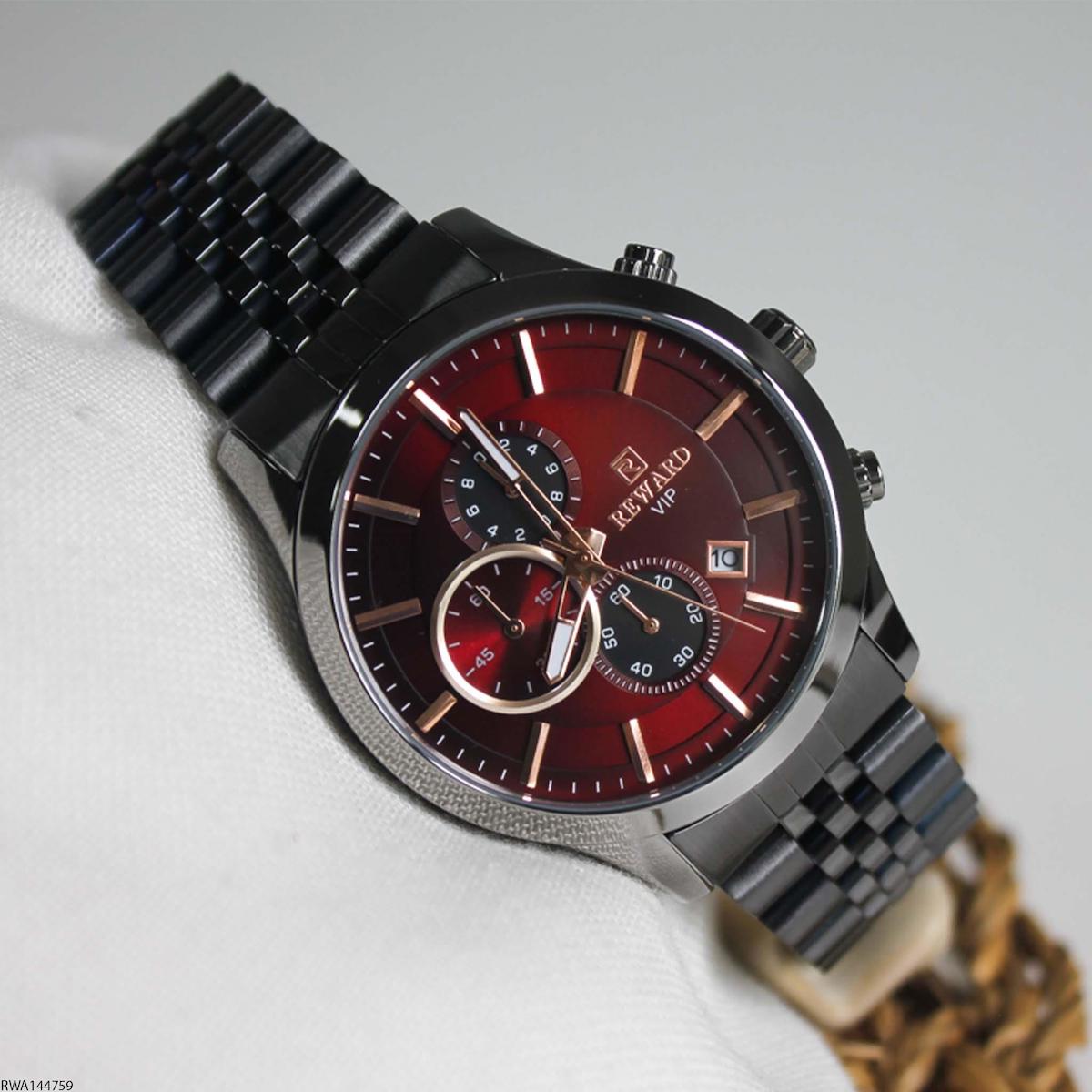 Reward RWA144759 Takvimli 45 mm Çelik Kordon Analog Erkek Kol Saati
