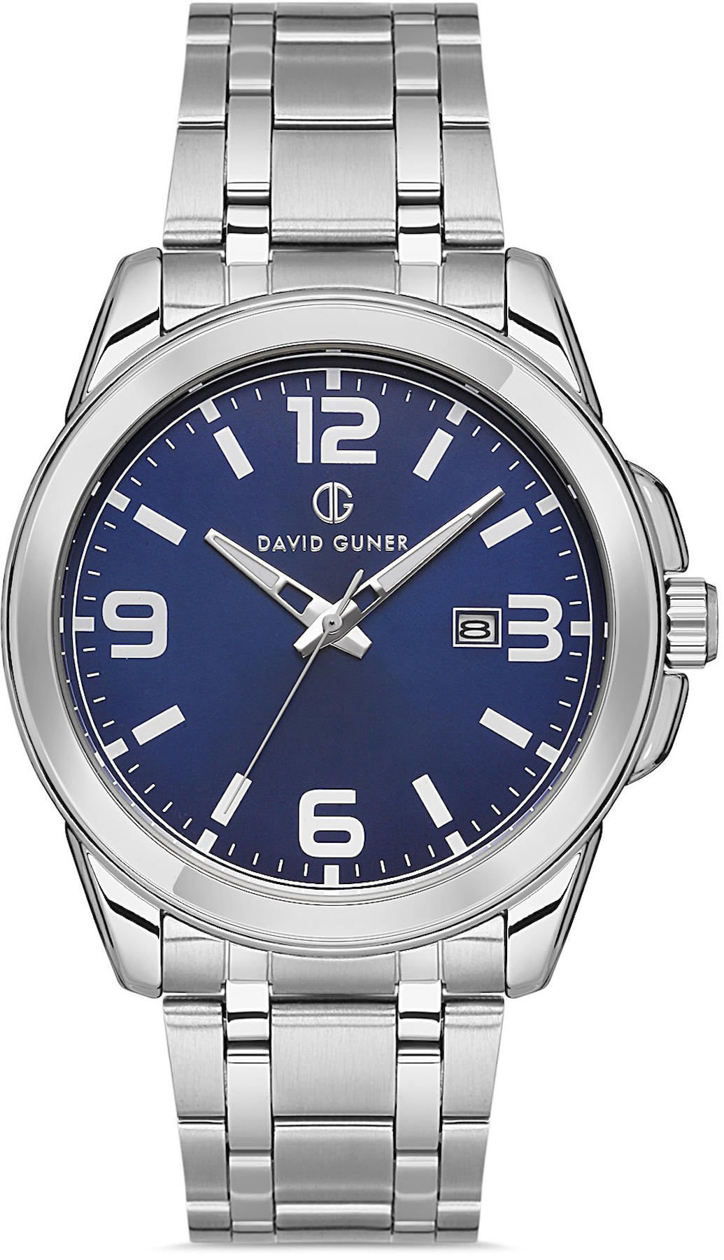 David Guner DG-8469GA-A3 Takvimli 42 mm Çelik Kordon Analog Kol Saati