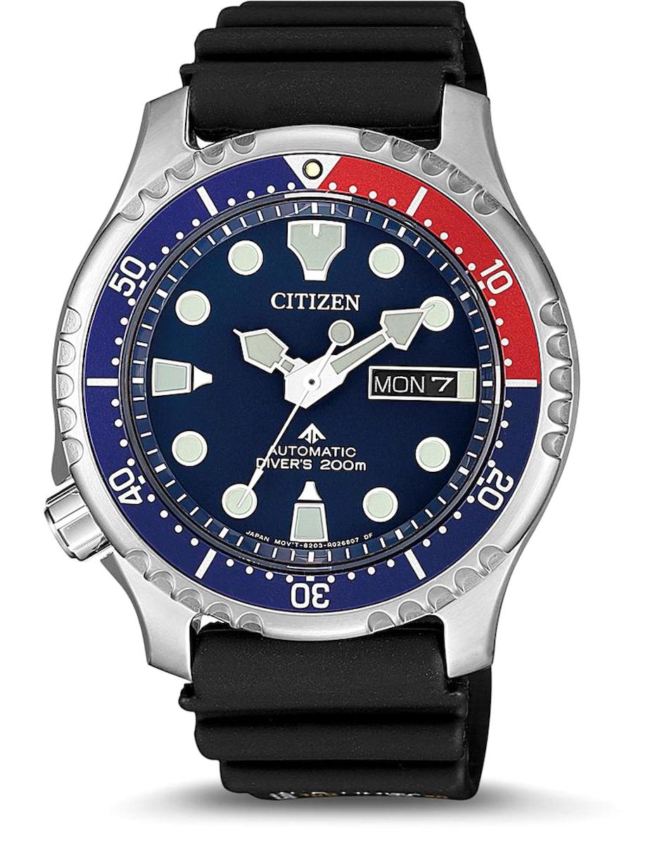 Citizen NY0086-16L Takvimli 42 mm Siyah Silikon Kordon Analog Erkek Kol Saati