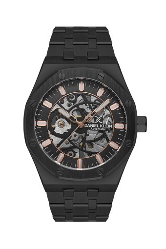 Daniel Klein DKE.1.10536.5 Takvimli 46 mm Siyah Metal Kordon Analog Kol Saati