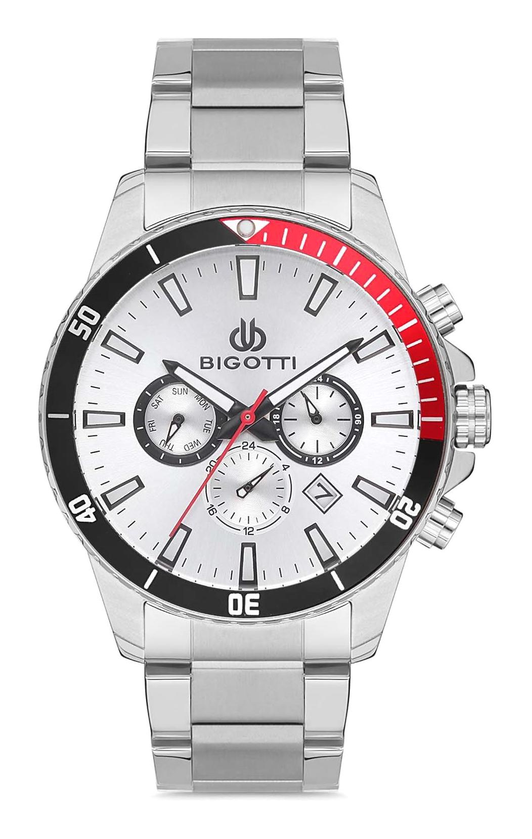 Bigotti BG.1.10129.5 Takvimli 44 mm Çelik Kordon Analog Erkek Kol Saati