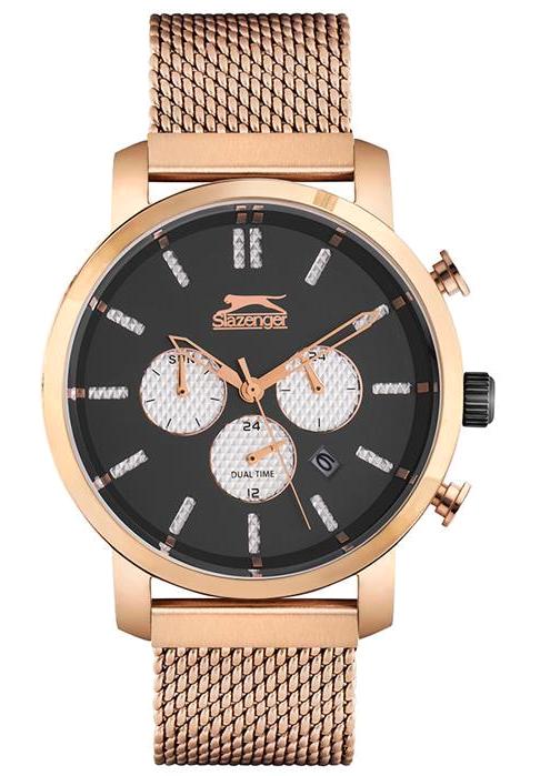 Slazenger SL.09.1775.2.05 Takvimli 45 mm Rose Gold Çelik Kordon Analog Erkek Kol Saati