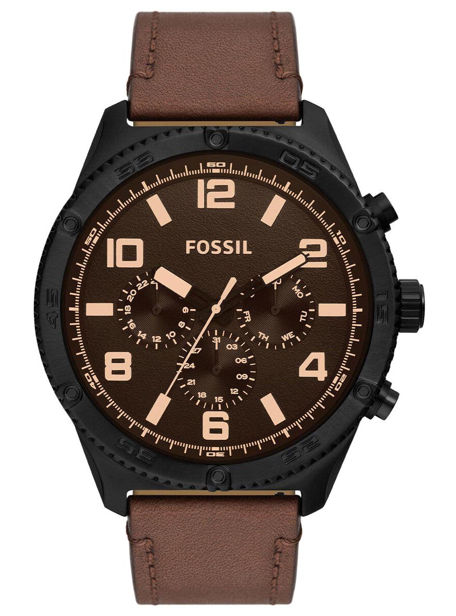 Fossil BQ2802 Takvimli 46-50 mm Kahverengi Deri Kordon Analog Erkek Kol Saati