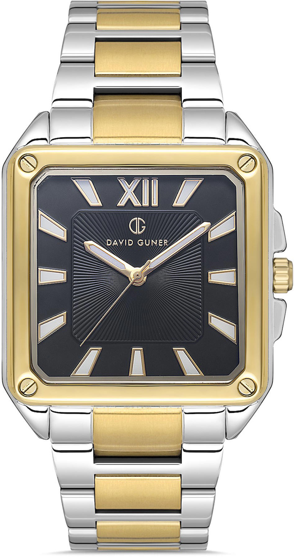 David Guner DG-8668GA-D2 Takvimli 42 mm Metal Kordon Analog Kol Saati