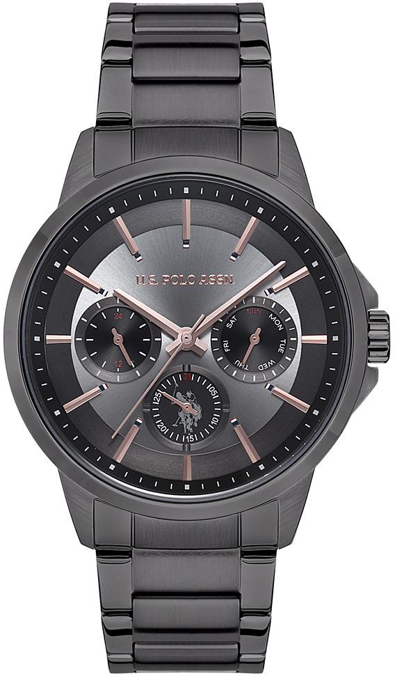 U.S. Polo Assn USPA1000-04 Takvimli 44 mm Füme Çelik Kordon Analog Erkek Kol Saati